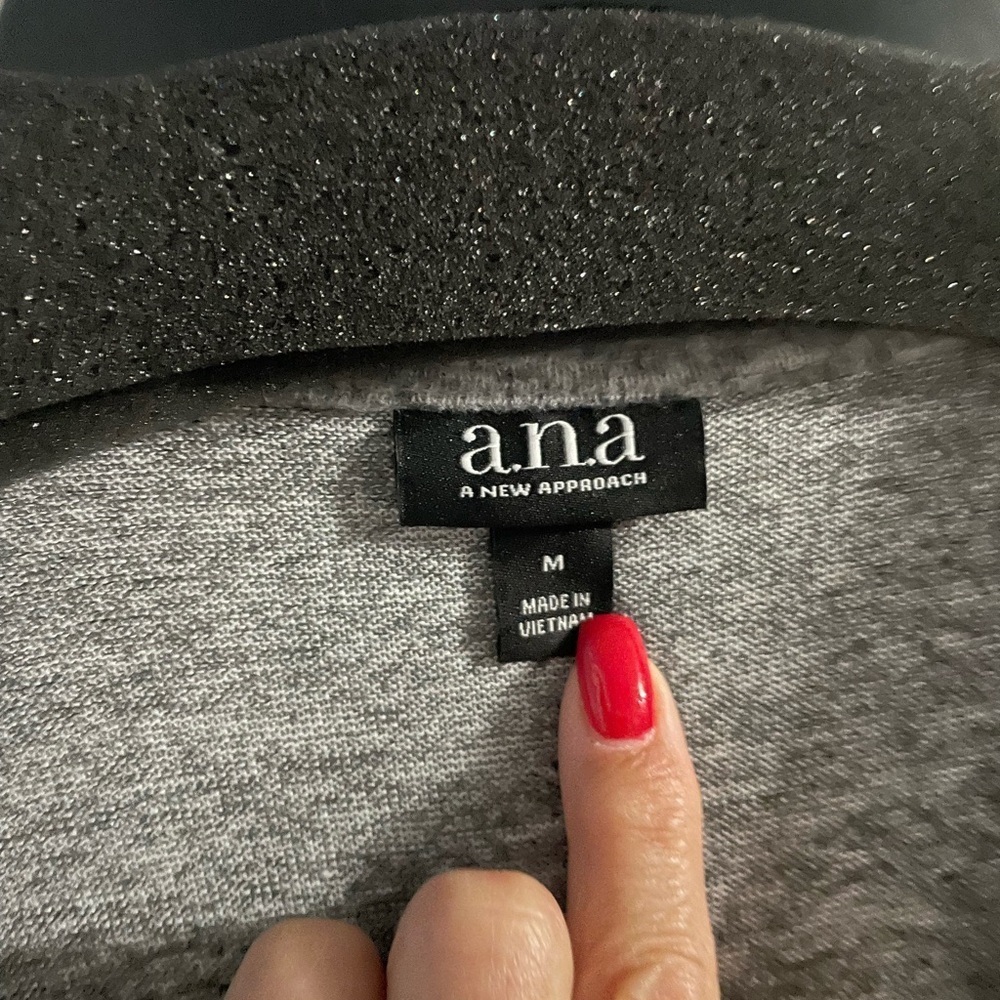 a.n.a Heather Gray Long Sleeve Dress in medium - Picture 3 of 5